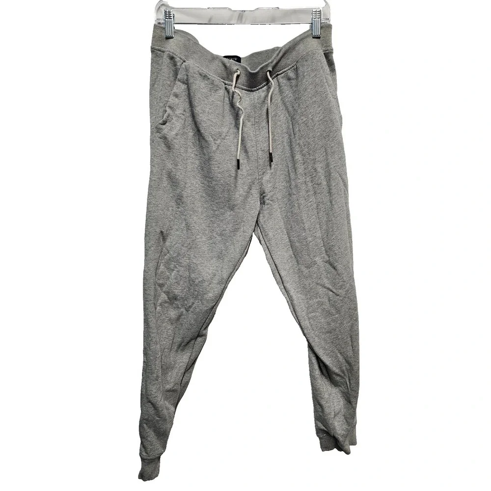 J Crew Men's Authentic Fleece Jogger Sweatpants Size Large Gray Drawstring Comfy